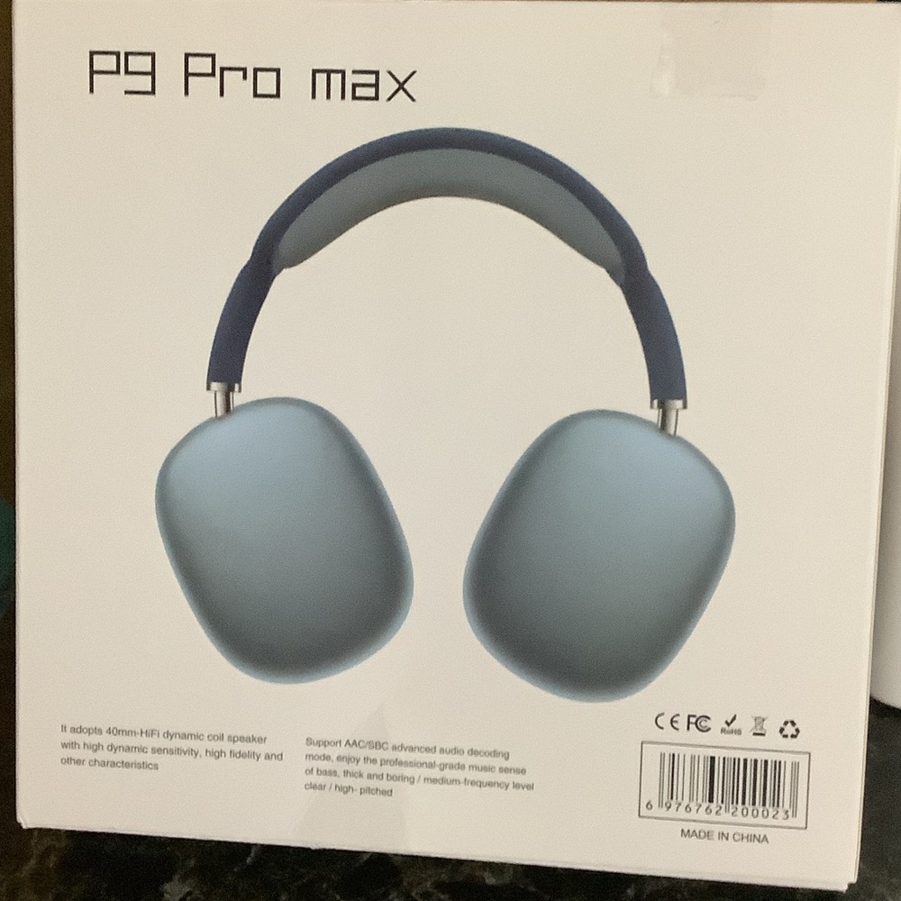 Stylish Blue Wireless Headphones